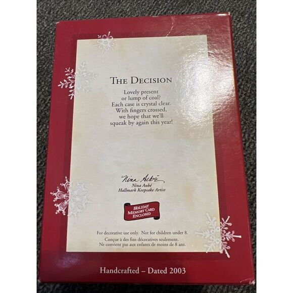 Hallmark Keepsake Ornament 2003 The Decision Santa With Scale - Picture 2 of 9